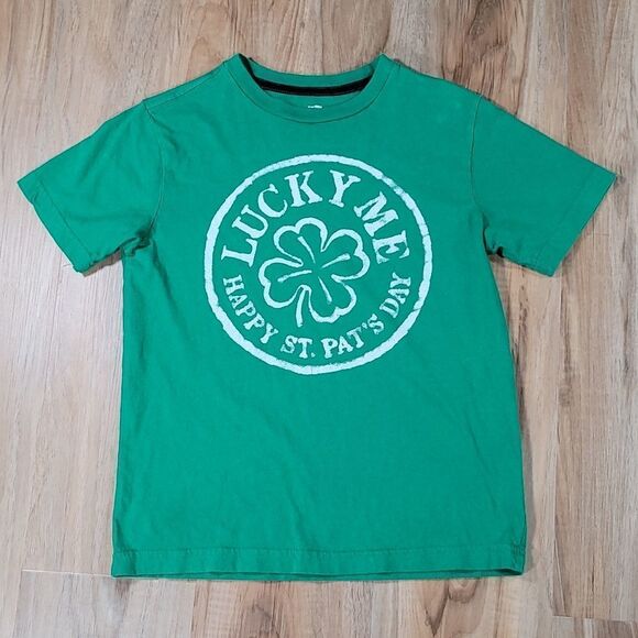 🧡Old Navy Green St Patrick's Day "Lucky" Tshirt Medium - Picture 1 of 7